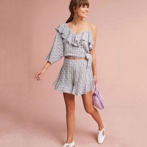 Maeve Imelda Pineapple Print Ruffle Set-Shorts,Top